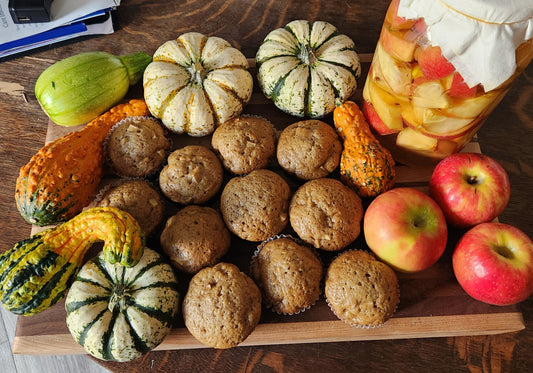 Sourdough Discard Apple Muffins