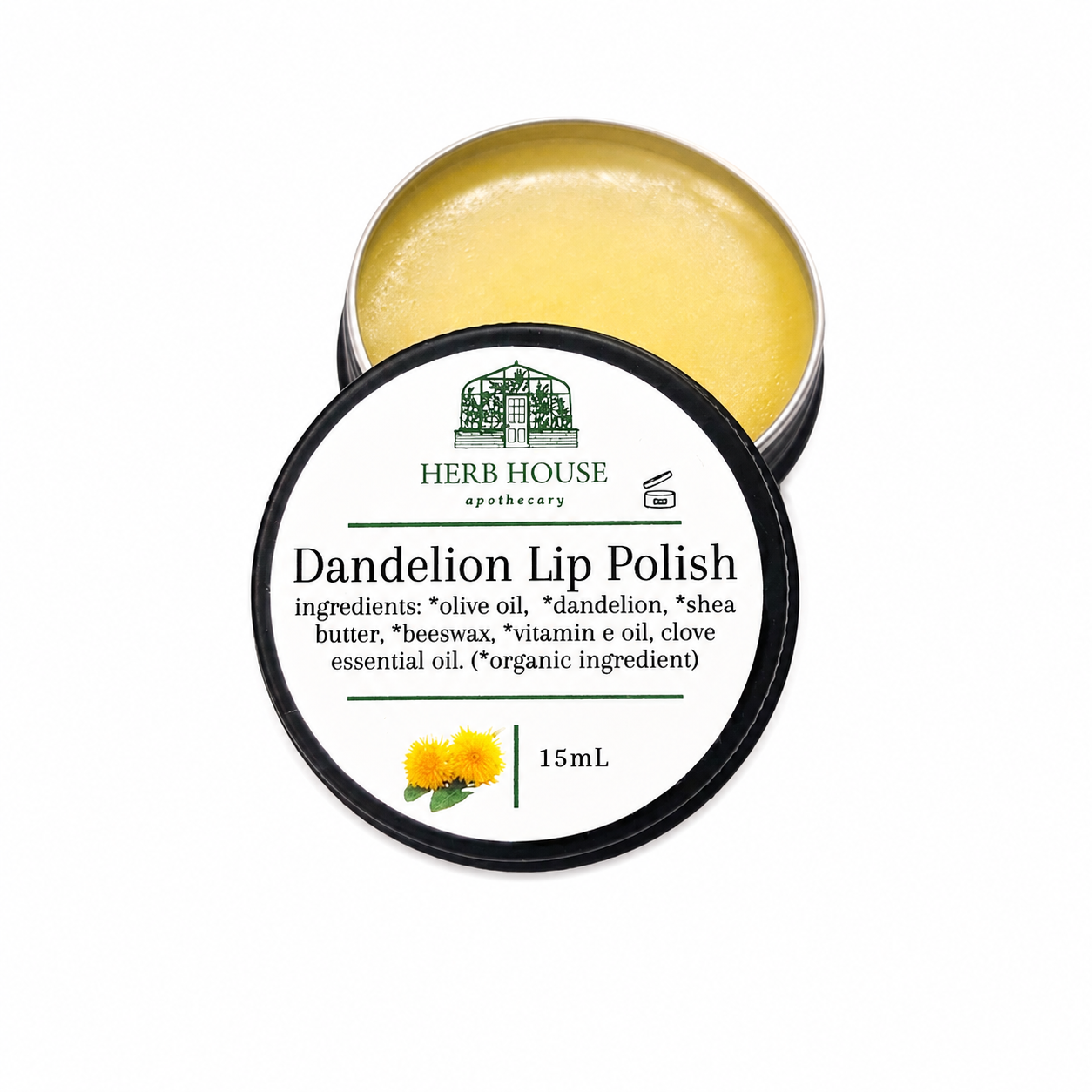Dandelion Lip Polish .5 oz tin
