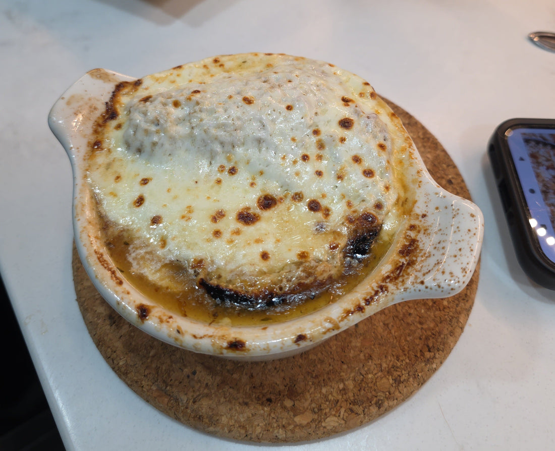 French Onion Soup with Roast and Sourdough Bread