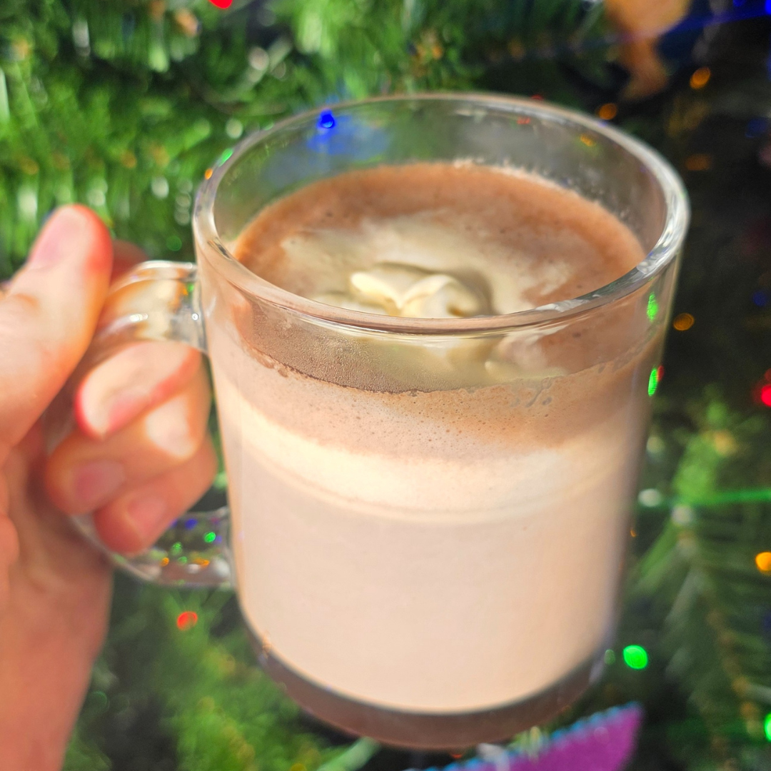 Hot Cocoa with Whipped Cream (no refined sugars!!)